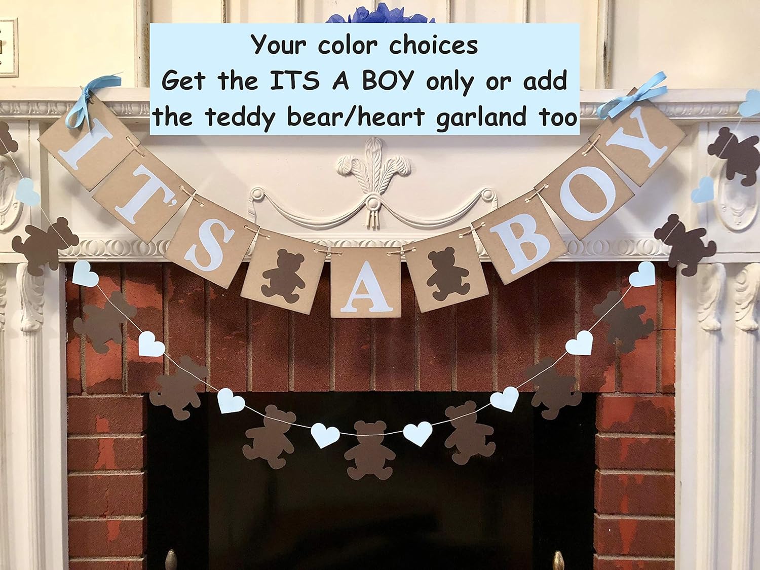 teddy bear baby shower banner