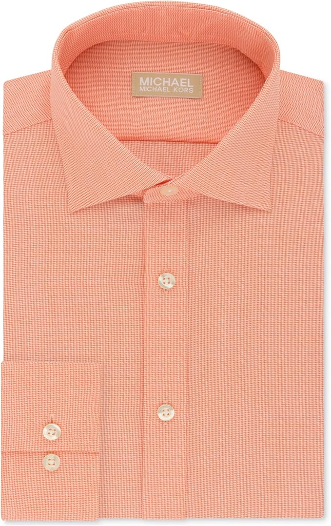 michael kors shirt dress orange