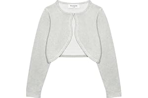 BOLEROSE Girls Long Sleeve Sparkle Cardigan Childrens Kids Bolero Shrug