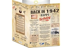 BACK2TIME 83rd Birthday Card for Women Men - Back In 1942 Newspaper - 83 rd Happy BIRTHDAY card - 83 rd birthday gift for Her Him - JUMBO A4 size - 83rd birthday decorations Dad Mom - Best gifts for 83 year old