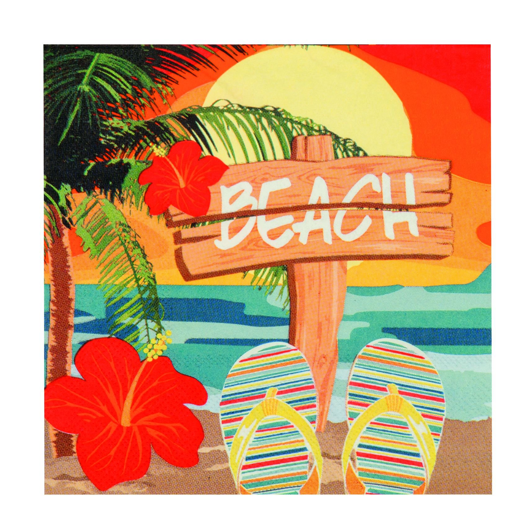 Boland 52469 Hawaiian Beach Napkins Pack of 12