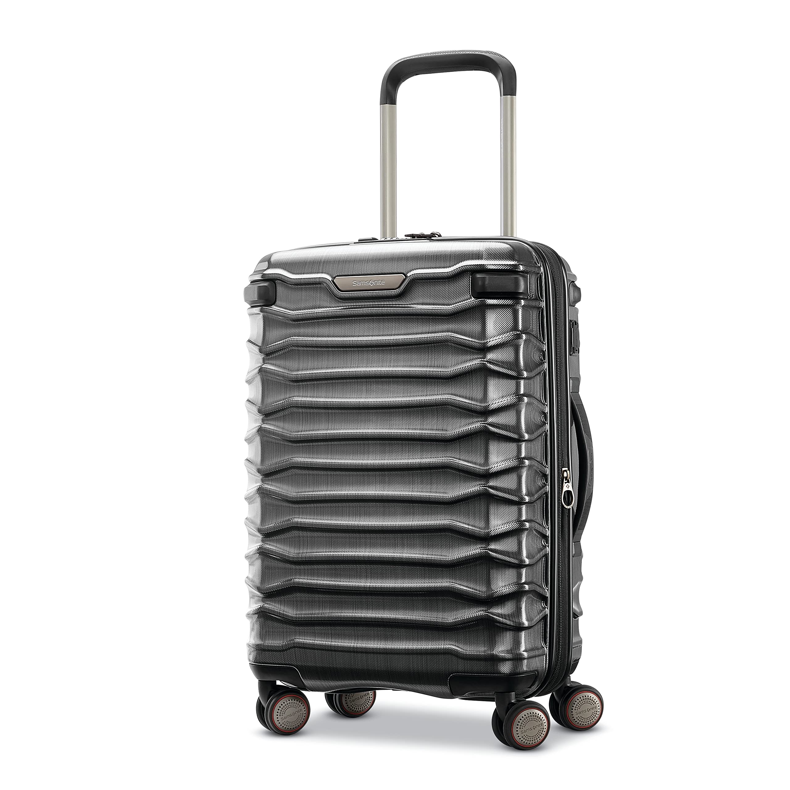 Samsonite Stryde 2 Hardside Expandable Luggage with Double Spinner Wheels, 22 x 14 x 9 Carry On, Brushed Graphite Image