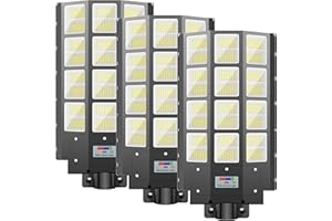 XMPTYN Solar Street Light 8000W, Solar Street Lights Outdoor Waterproof, 240000LM 8000K Solar Powered Street Light Dusk to Dawn with Motion Sensor, LED Wide Angle Lamp