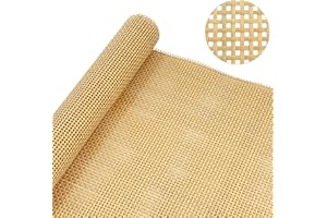 LAPHIVIEH Plastic Rattan Square Webbing Roll, 16 in x 6.6 Ft, Faux Cane Webbing for DIY Home Decor Projects, Pre-Woven Open Mesh for Furniture, Bed, Cabinet, Wardrobe, Room Divider, Light Shade