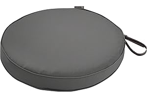 Classic Accessories 62-002-LCHARC-EC Montlake Cushion Foam and Slip Cover, Light Charcoal, 15" diameter round x 2" thick