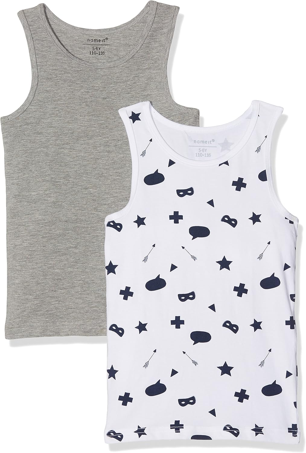 5 Jungen Unterhemden Baumwolle Tank Top Kinder Knaben Unterhemd Shirt