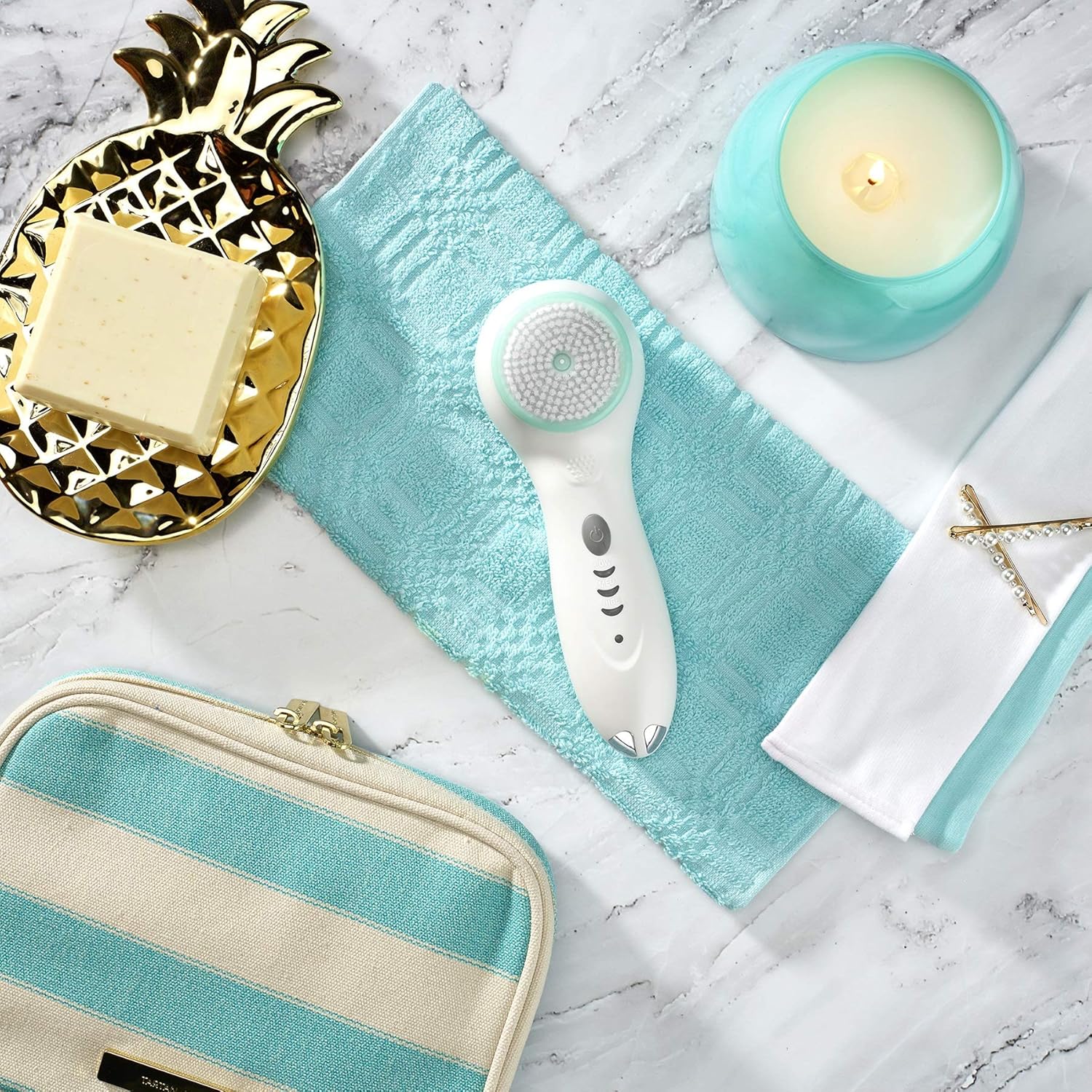 True Glow by Conair Sonic Facial Brush, White: Beauty