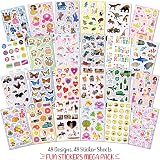 Fun Stickers Children Sticker Pack 850+ 48 Sheets Animals Cars Princess Gift view 7