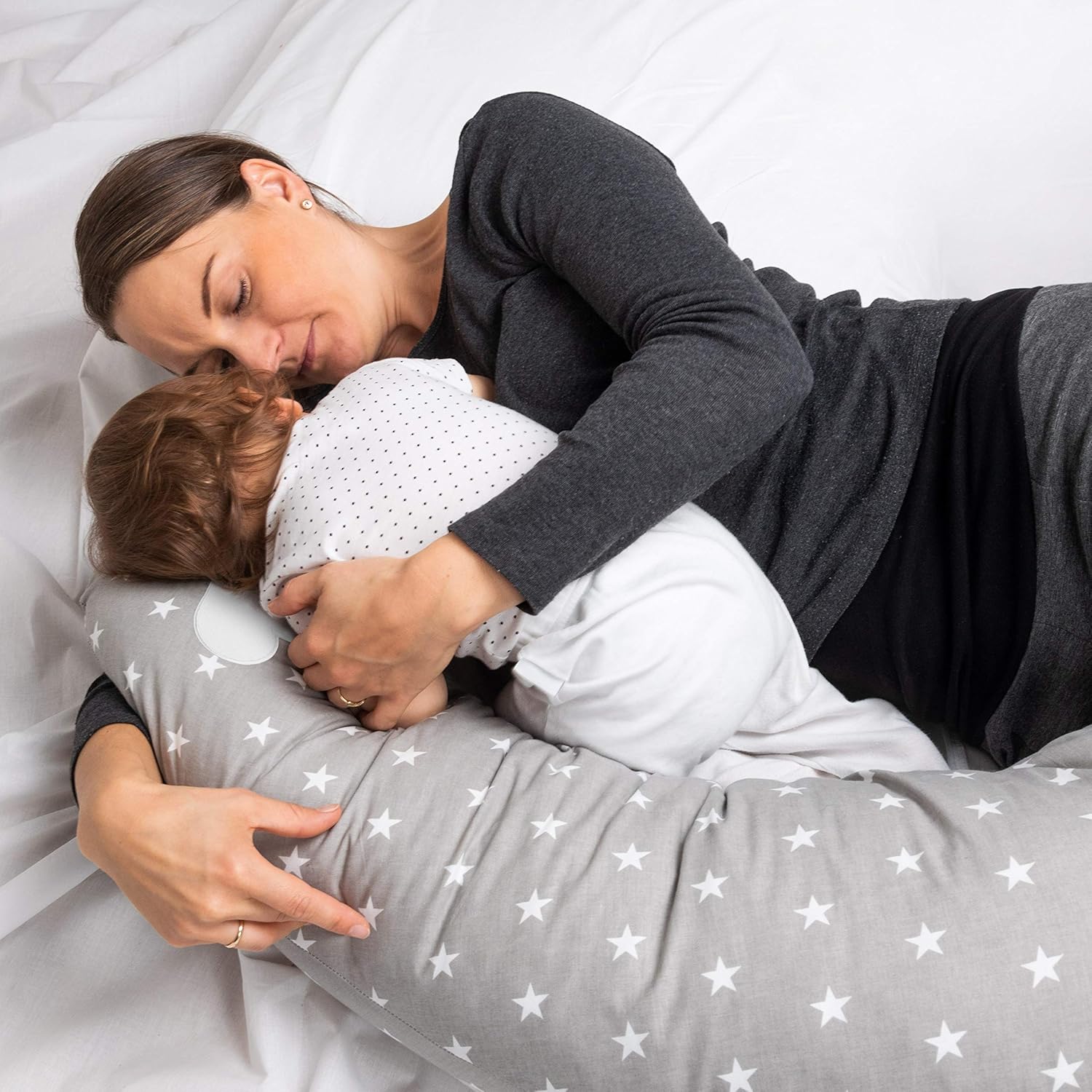 Ami Lian Xxl Housse Pour Coussin Dallaitement Coussin Baby Long Coussin De Positionnement Lateral 170 Cm Licorne Gris Allaitement Bebe Puericulture Trentonsmilesdental Ca