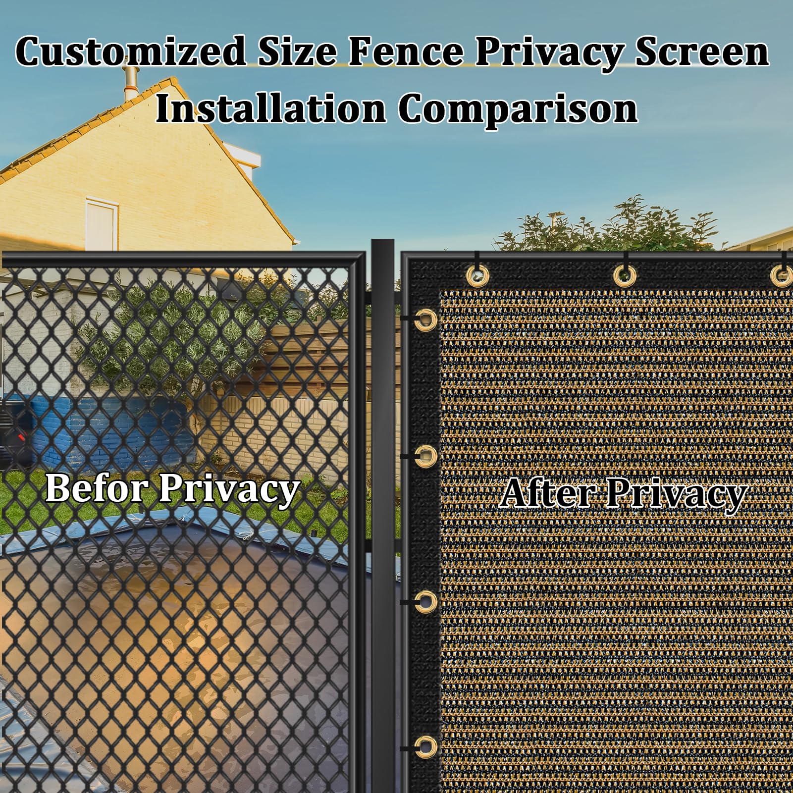 Shade&Beyond 6'x51' Brown Privacy Screen