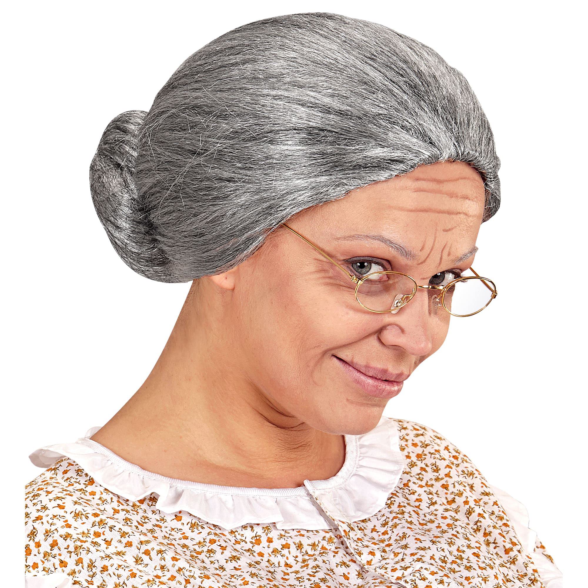 Widmann ? Wig Granny In Box for Adults, Grey, One Size, vd-wdm02087