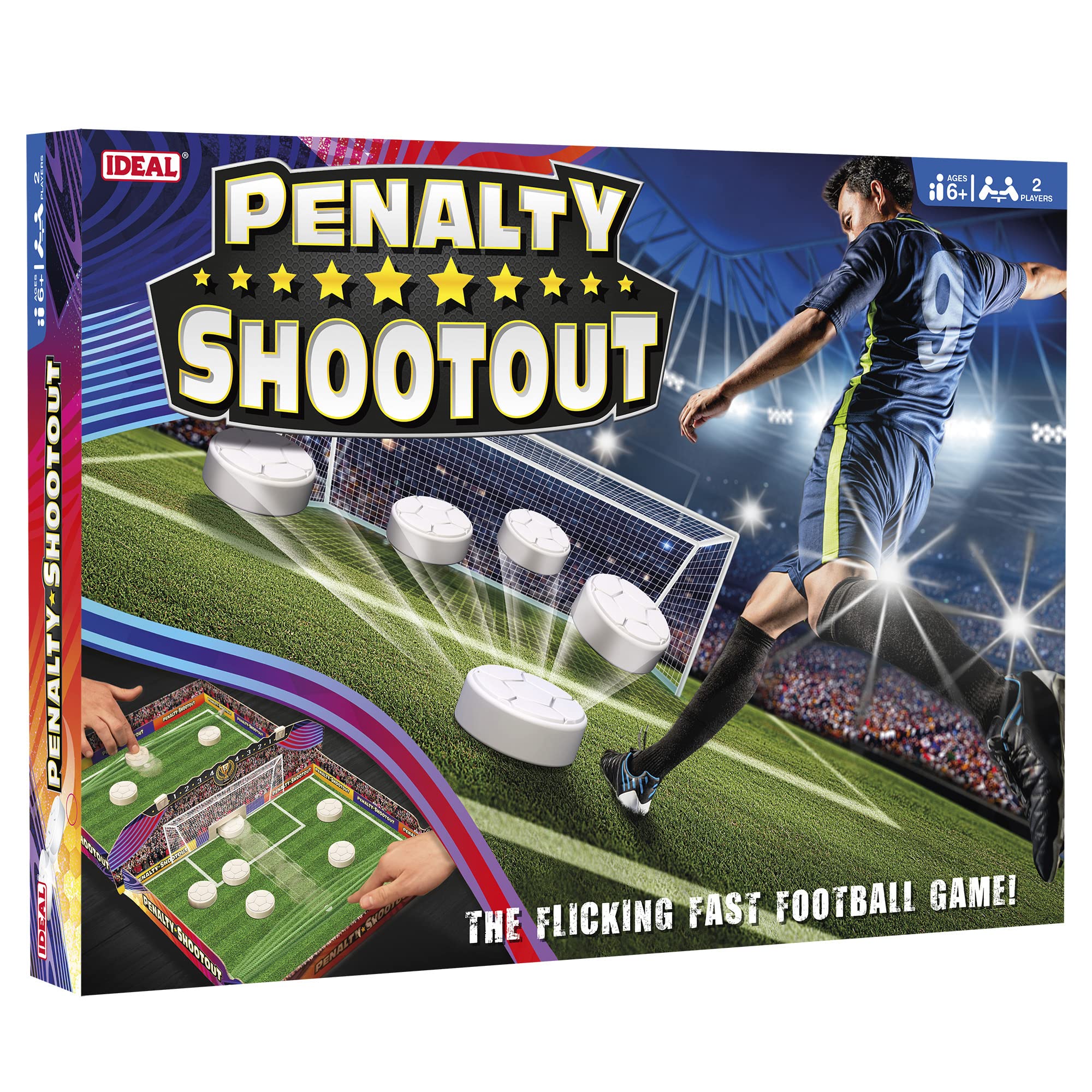 Ideal | Penalty Shootout: The Flicking Fast Football Game! | Family Games | For 2 Players | Ages 6+