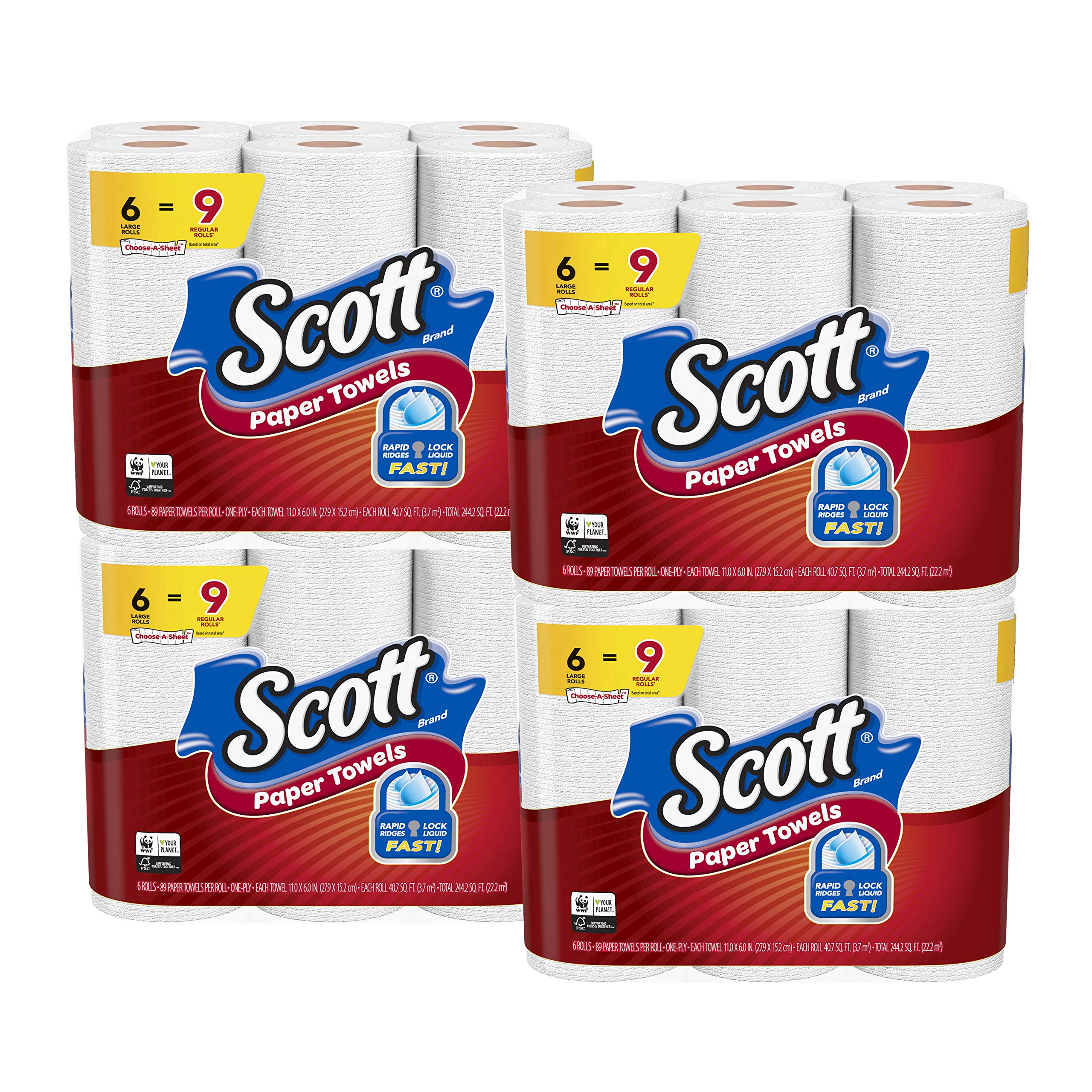 Scott ComfortPlus Toilet Paper, Large Roll, 18 Rolls (Pack of 2), 36