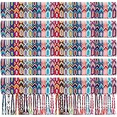 Henoyso Woven Friendship Bracelets Bulk Adjustable Braided String Nepal Bracelets String with Sliding Knot Closure Gift for Women Girls Birthday Party Camp Favor