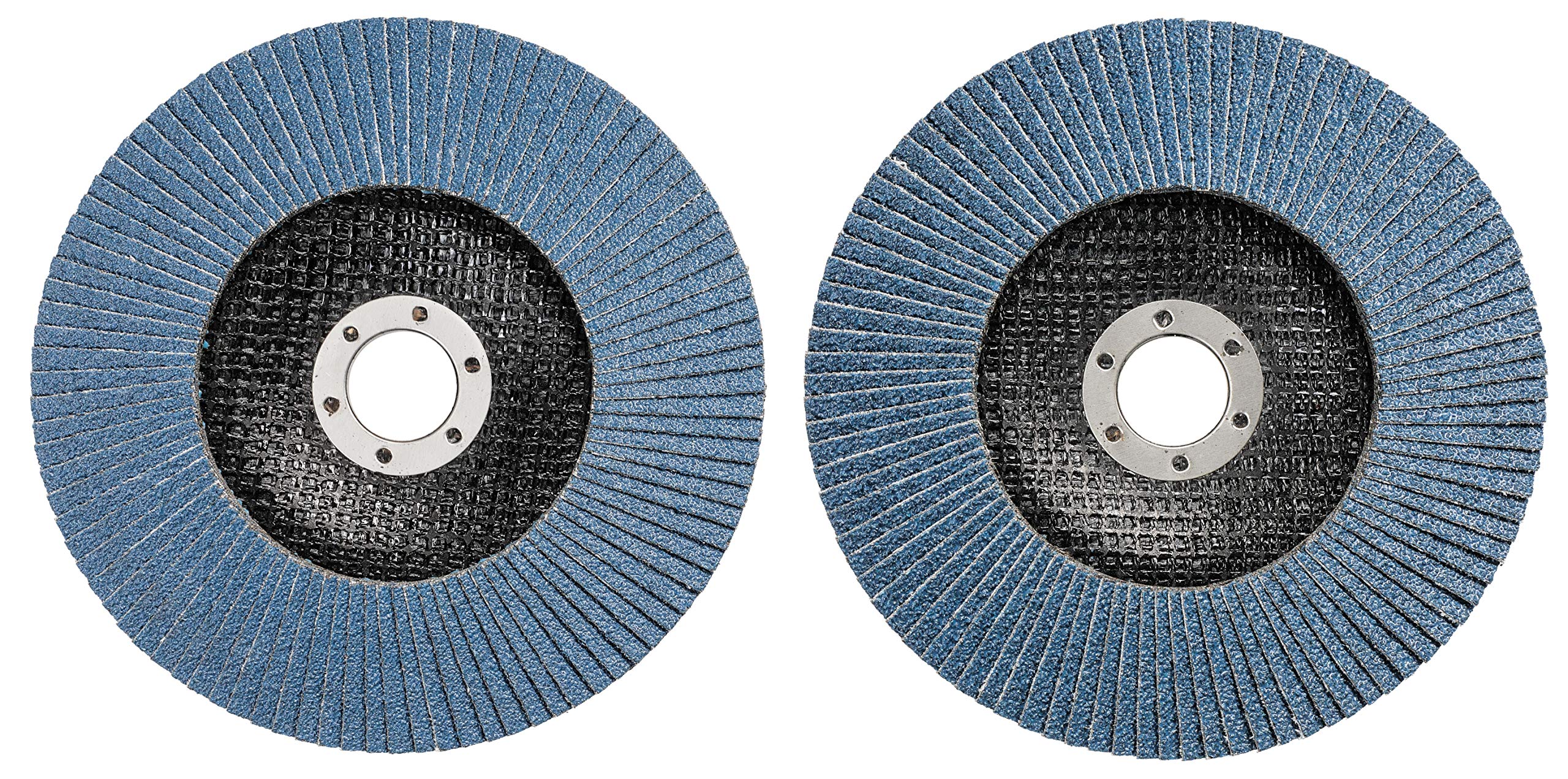 kwb by Einhell 2-piece Flap Discs Set Angle Grinder Accessories (Diameter 150 x 22.23 mm, Cut-fix, Sanding mop, lamellar Discs, for Metal and Steel).