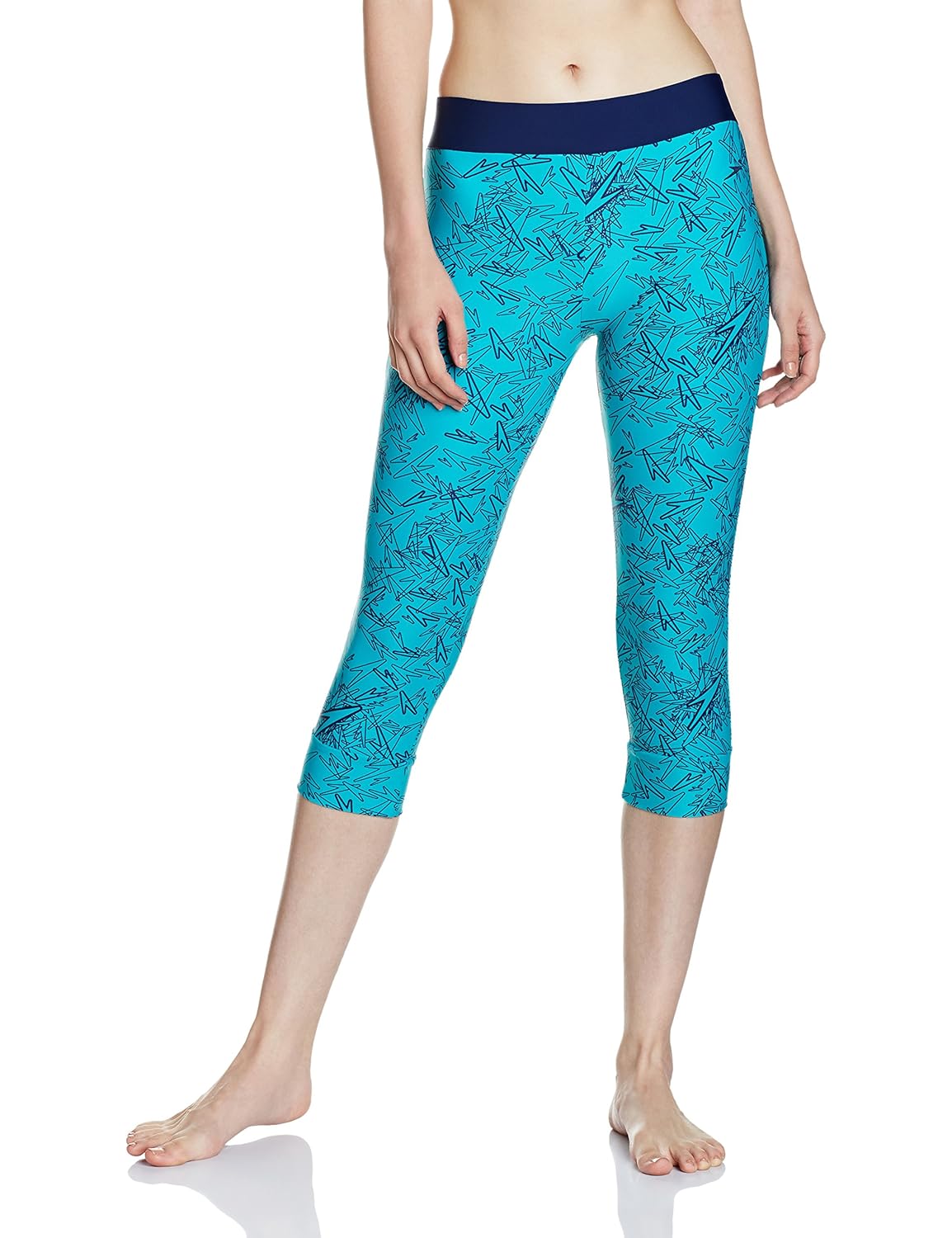 speedo female swimwear boom splice all over printed swim capri