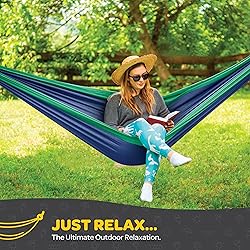 Durable Hammock 400 lb Capacity, Nylon Camping