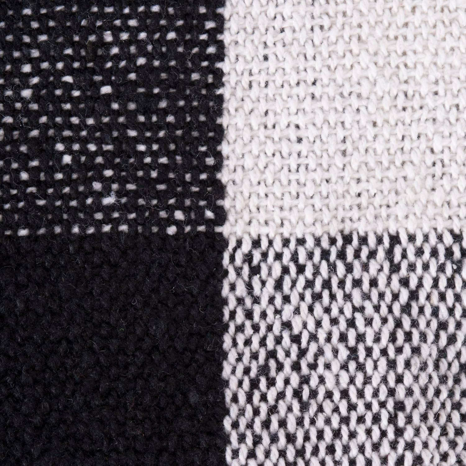 DII 100% Cotton Buffalo Check Throw for Indoor/Outdoor Use Camping Bbq's Beaches Everyday Blanket, 50 x 60, Black and White: Home & Kitchen
