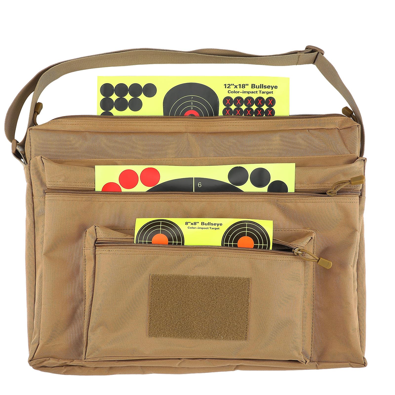 Photo 1 of Dansydaisy 20"x15" Range Target Carry Case with 3 Zipper Pockets and Front Hook and Loop Tape for Pouch Shooting Accessory Range Convenient Carrying, Targets Not Included