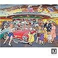 1000 Piece Puzzle for Adults ROSILAND Solomon Willy's Drive in 27X20 Diner Jigsaw by KI Puzzles