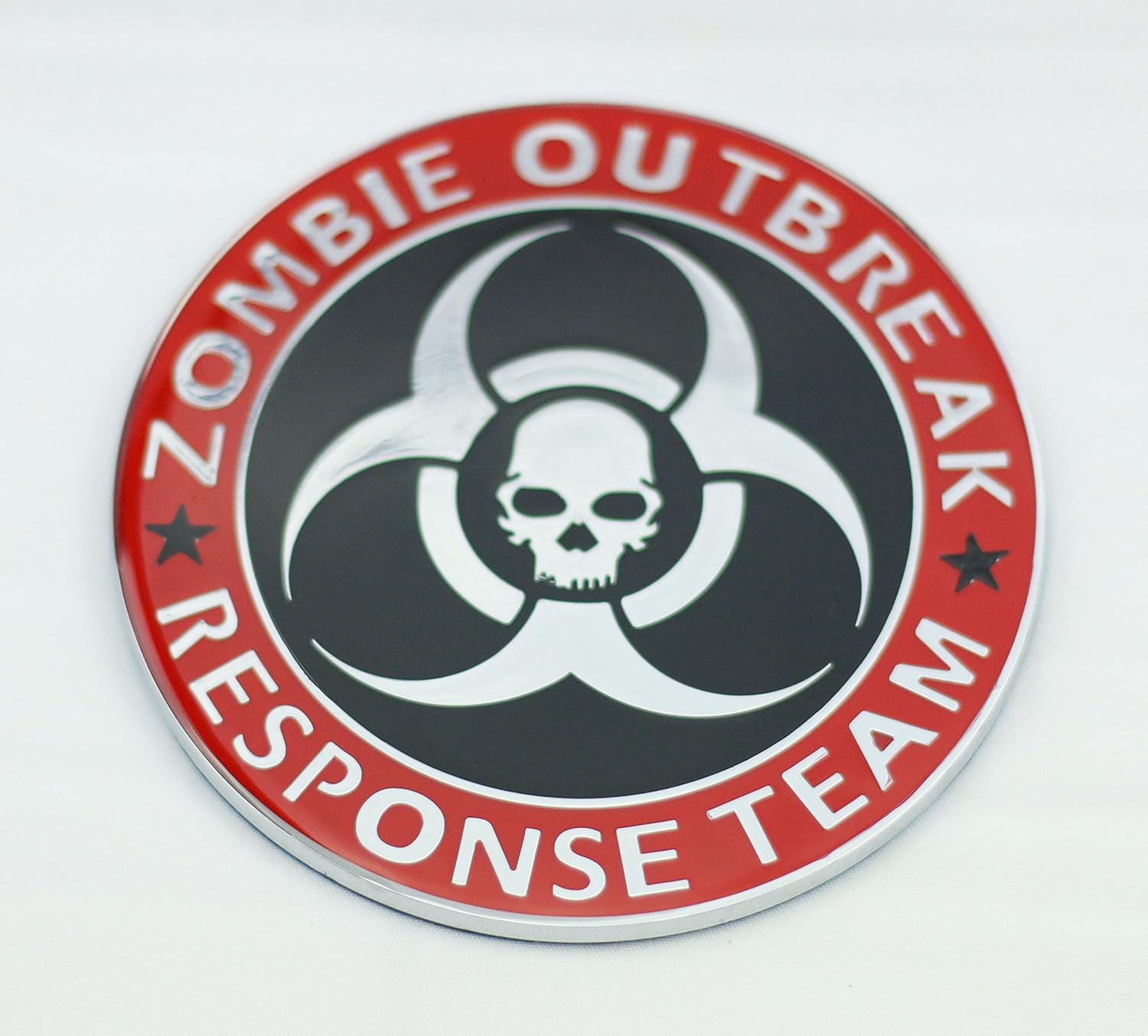 1 NEW CUSTOM ZOMBIE OUTBREAK RESPONSE TEAM BADGE EMBLEM RED
