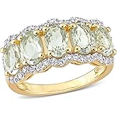 Abbie+Cleo Womens Oval Cut Gemstone Wide Band Ring in 925 Sterling Silver