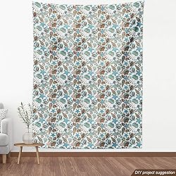 Ambesonne Crabs Fabric by The Yard, Illustration of