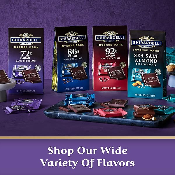 GHIRARDELLI INTENSE DARK CHOCOLATE BAR, 72% CACAO, 3.5 OZ BAR
