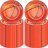 Patelai 200 Pcs Basketball Paper Plates 7 Inch Disposable Cake Platter for Sports Themed Birthday Party Supplies Decorations