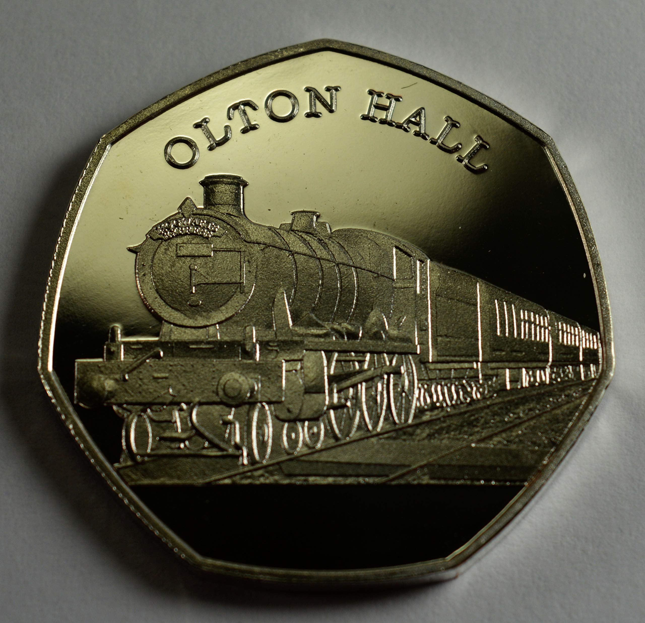 THE OLTON HALL Steam Engine Silver Commemorative Coin Albums/50p Collectors, STEAM & STEEL SERIES Iconic Railway Locomotives