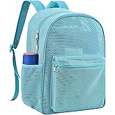 USPECLARE Heavy Mesh Backpack with Rain Cover,See Through Mesh Backpack for School,Beach,Gym,Swimming Equipment,Outdoor Sports