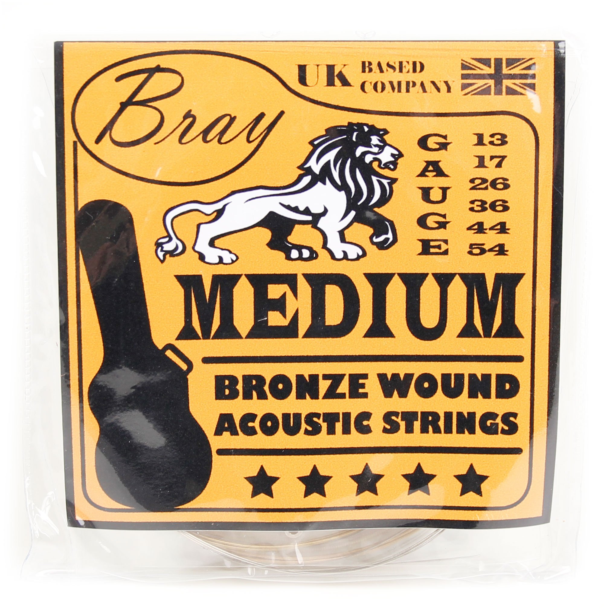 Bray Medium Bronze Wound Acoustic Guitar Strings (13-54) Perfect For Yamaha F370, Yamaha F310, RayGar, Hapilife, Lindo 933C & LDG-46 Acoustic Guitars
