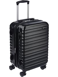 AmazonBasics Hardside Spinner Luggage - 20-Inch, Black