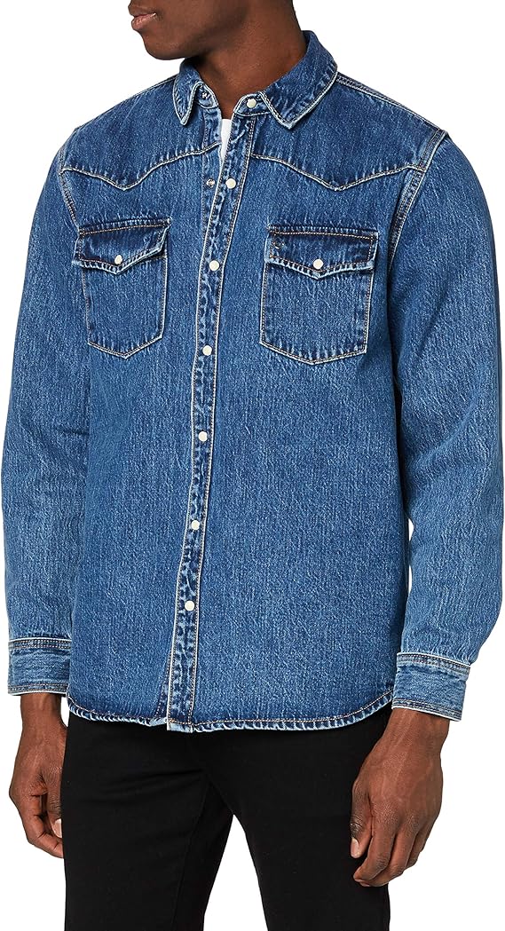 True Religion Men's Relaxed Western Denim Shirt Amazon.co.uk Clothing