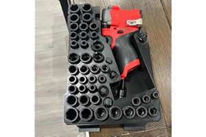 Storage Box Insert for Milwaukee Packout - Precision Socket Organizer Tray for 48-Piece 3/8” Impact Set & 43-Piece Socket Col
