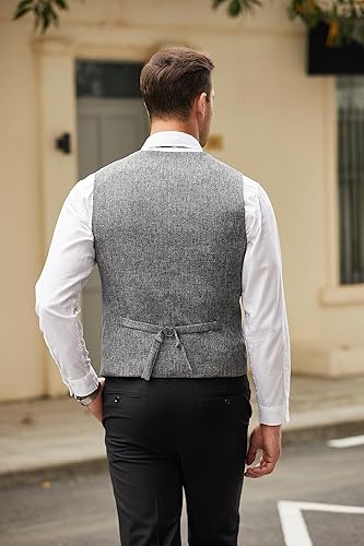 COOFANDY Men's Casual Business Vests Lightweight Waistcoat