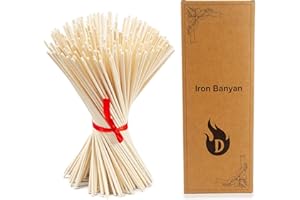 Iron Banyan 80PC Reed Diffuser Sticks,Diffuser Refills,Natural Rattan Essential Oil Aroma Diffuser Replacement Sticks for Spa, Home,Office (Natural)