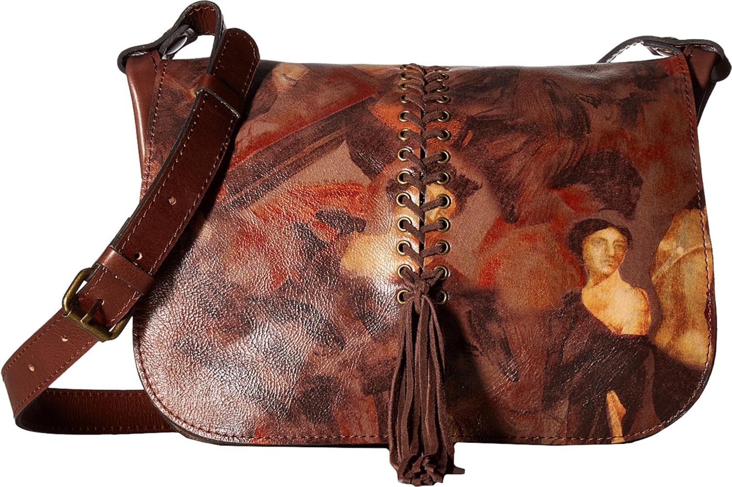 Patricia Nash Womens Positano Square Saddle Bag Handbags