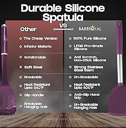 BakeRoyal Silicone Spatula Set - Turner Spatulas