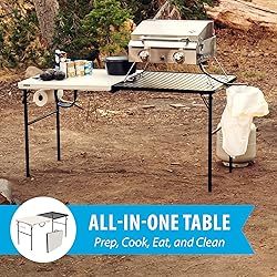 Lifetime Folding Tailgate Table with Grill