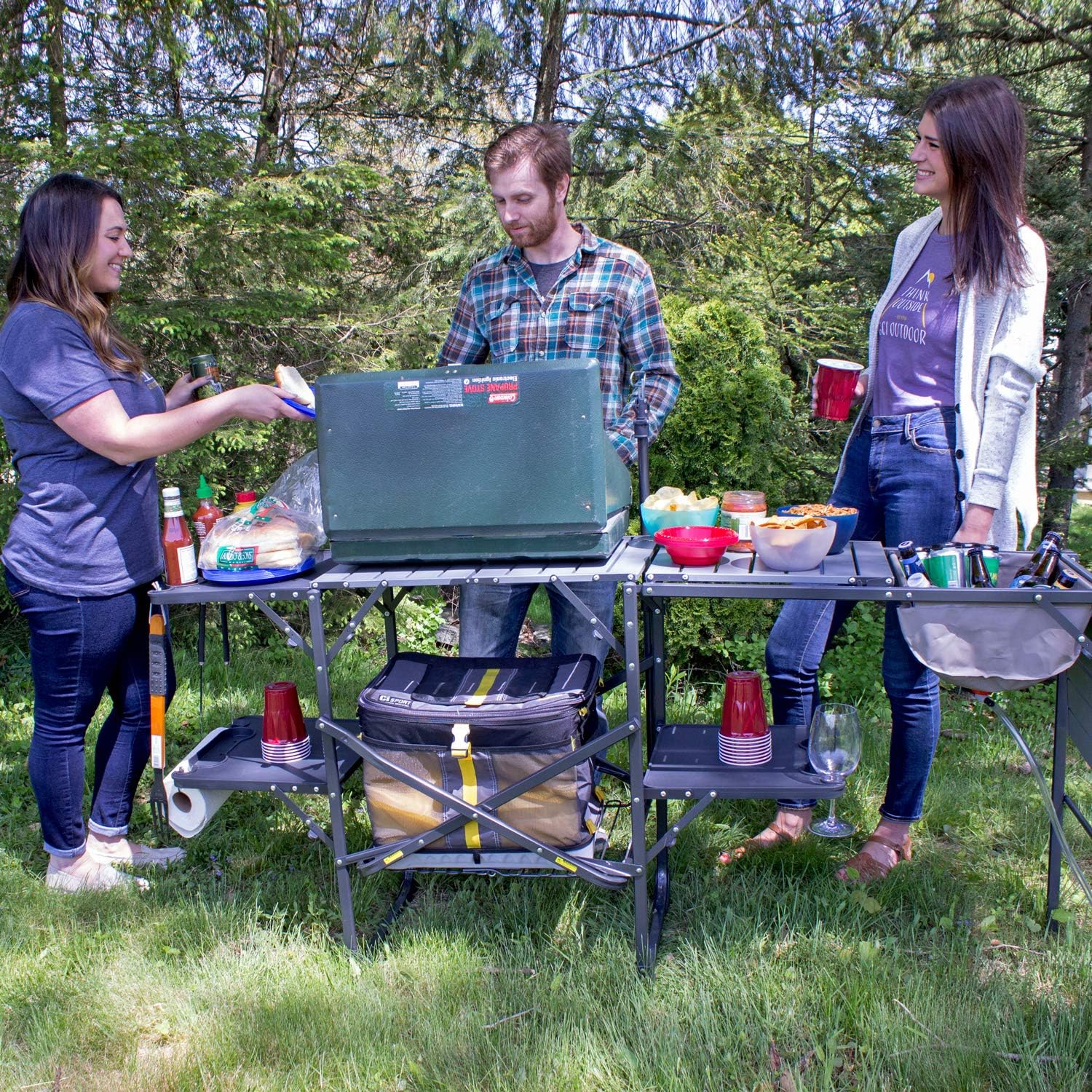 GCI Outdoor Master Cook Portable Folding Camp Kitchen , Black: Sports & Outdoors