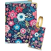 Slohif Passport Holder Lugguage Tag Set Suitcase Cover Wallet Case for Travel Women - Leather Passport Book Personalized Organizer Card Protector Sleeve Essentials Slim Carrier Plant