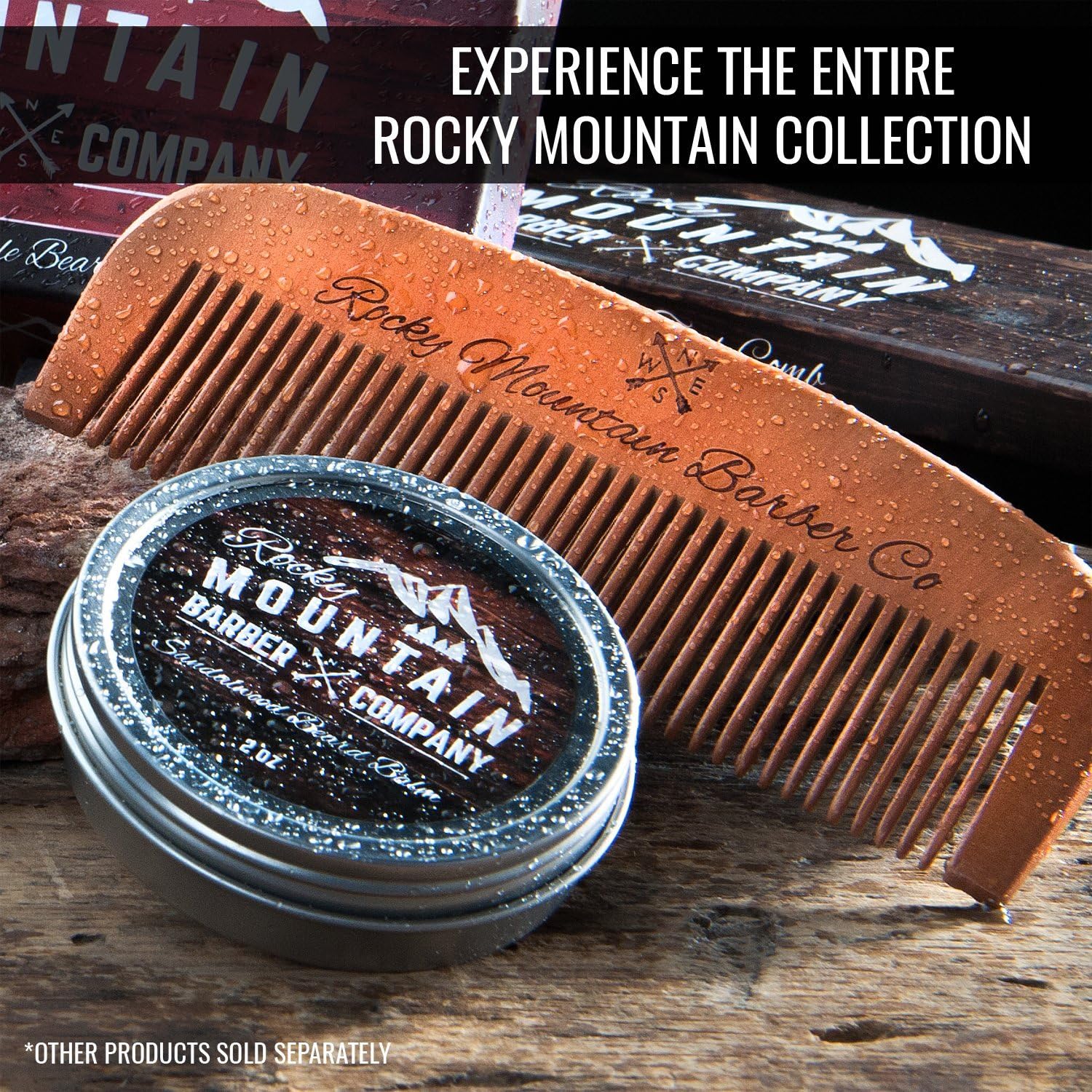Hair Comb - Wood with Anti-Static & No Snag Handmade Brush for Beard Head Hair, Mustache in Gift Box by Rocky Mountain - Image 4