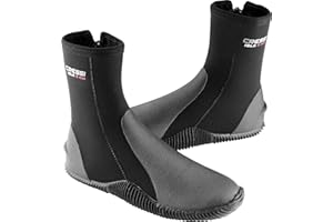 CRESSI Adult Unisex Crew Water Boots for Scuba Diving, Surfing, Canyoning, 5 mm Neoprene Thickness - Isla: designed in Italy