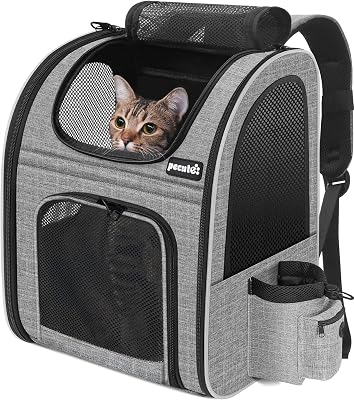 Hunderucksack und Katzenrucksack Atmungsaktiv bis 6kg - Grau