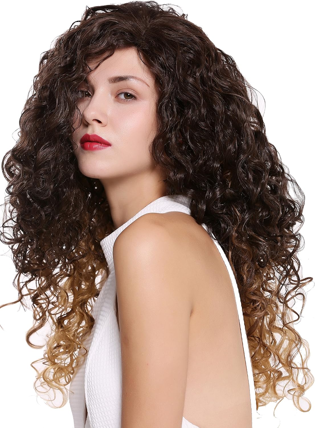 WIG ME UP, AMOG-10+10CM-R674 Quality women's wig loose hair long curls lady voluminous brown blonde mix - Image 4