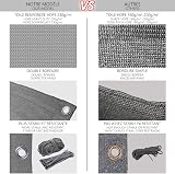 VOUNOT Balcony Privacy Screen 90x600cm HDPE Grey Wind UV Weatherproof Cover view 4