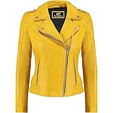 Jild Biker Style Vintage Leather Jacket Women - Casual Fashion Motorcycle Zip-Up Lightweight Coat Collar Women Leather Jacket
