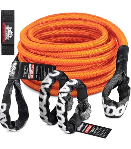 Anneau De Récupération Pour Treuil - Résistance 41 000 Lbs - Pour Corde Treuil 3/16" à 3/8" - Utilisation 4x4, VTT, Remorquage