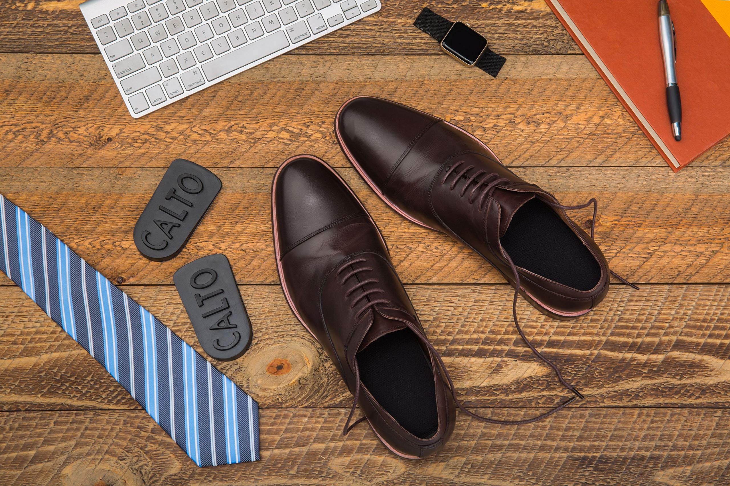 Plantilla de aumento de altura CALTO Premium – Elevadores de talón ergonómicos para efecto de aumento de zapato elevador – Plantilla de 3/4 de longitud – Ajustable 1.8 pulgadas más alto – IK308 Negro Plantilla de aumento de altura CALTO Premium – Elevadores de talón ergonómicos para efecto de aumento de zapato elevador – Plantilla de 3/4 de longitud – Ajustable 1.8 pulgadas más alto – IK308 Negro